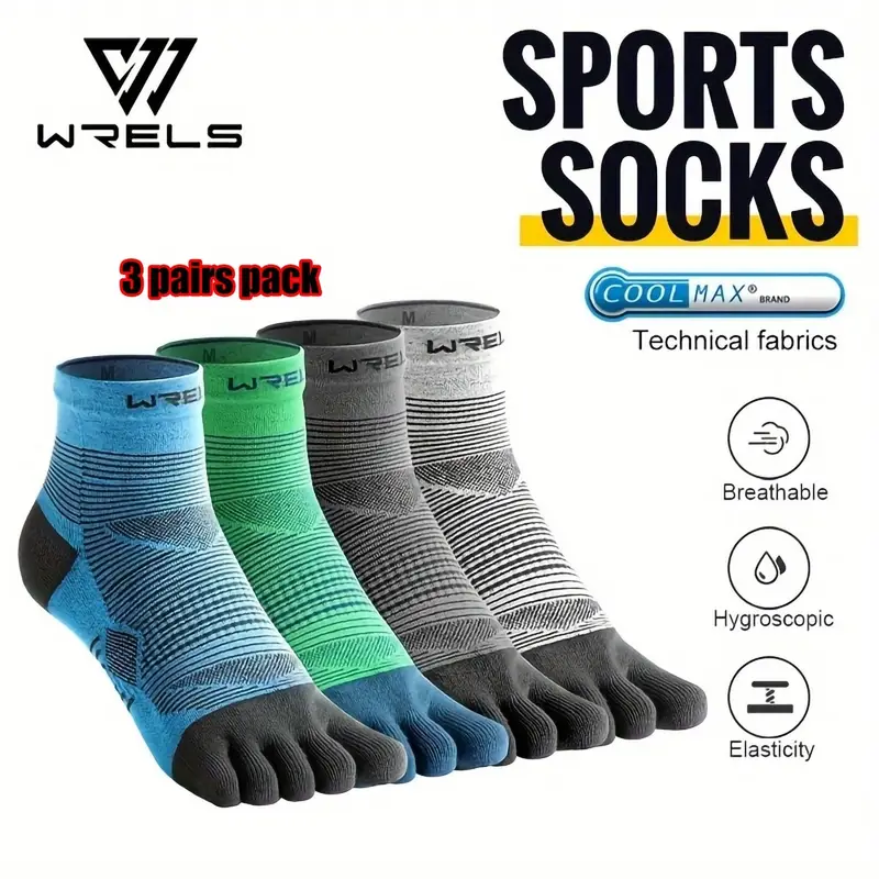 Anti Blister Sock - WRELS 1/3 çift Ayak Çorapları COOLMAX